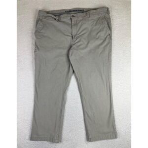 Duluth Flex Ballroom Khakis Pants Mens 44x30 Beige Stretch Straight Workwear